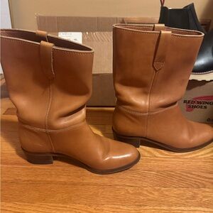 Women's Tan Leather Boots